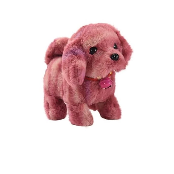 Leatfisat Walking Dog Interactive Electronic Pet Plush Toy Puppy Woof And Moving Animated Nodding Head Gift For Toddlers Birthday,6.29''