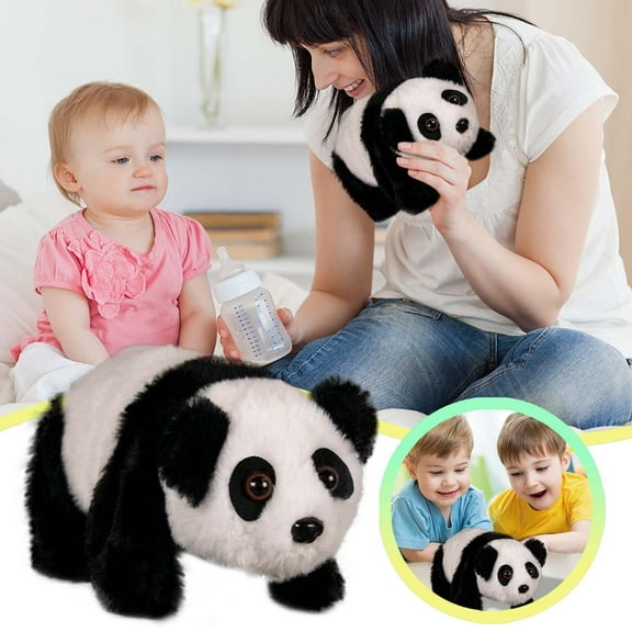 Leatfisat Walking Talking Panda Robot Toy With Realistic Movements, Interactive Stuffed Animal For Educational Entertainment
