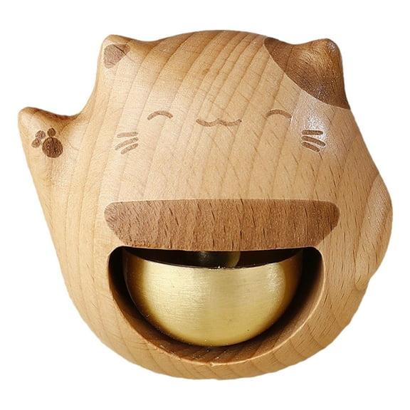 Leatfisat Wooden Keepers Bell For Door Opening Alert, Chime For Home Business Entry, Refrigerator Porch Creative Craft Gift