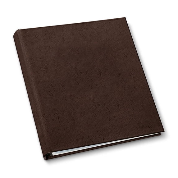 Leather 1.25" Presentation Binder Without Window by Gallery Leather, Non-Hubbed Spine, 11.75" x 10.5", Ringbound, 10 Top Loading Sheets/20 Pages, Refillable, Freeport Mocha