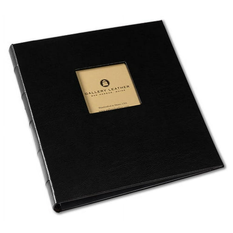 Leather .75 Presentation Binder With Window by Gallery Leather, Hubbed  Spine, 11.75 x 10.5, Ringbound, 10 Top Loading Sheets/20 Pages,  Refillable