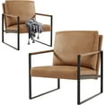 Leather Accent Chairs Set of 2 for Living Room Chairs with Extra Thick