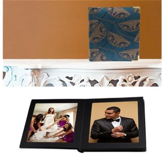 Leather Album Designs CP260357320B Matted 5X7 Smooth Black Faux Leather 20Pg - 40 Side Album