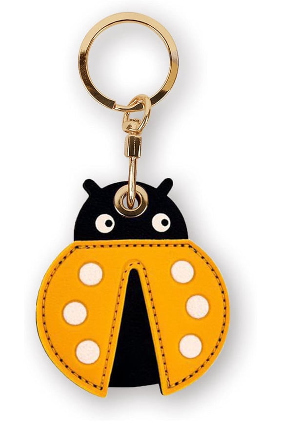 Leather Anti-Lost Keychain Casfor AirTags Tracker Holder, Anti-Drop Scratch Cute Keychain AirTag Holder for Men Women