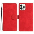 thumbnail image 1 of Leather For Apple iPhone 14 Pro Case Flower Embossed 3-card  Flip Wallet Leather Case with Card Holder Magnetic Closure ,Detachable Wrist Strap,Shockproof Phone Cases Cover,Red,For iPhone 14 Pro, 1 of 10