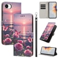 thumbnail image 1 of Leather For Apple iPhone 17e / 16e 6.1-inch Wallet Case Crystal Material  Butterflys&Flowers, With Card Holder,Wristband， Magnetic Clasp Kickstand Folio Cover,Color-1,For iPhone 17e / 16e, 1 of 10