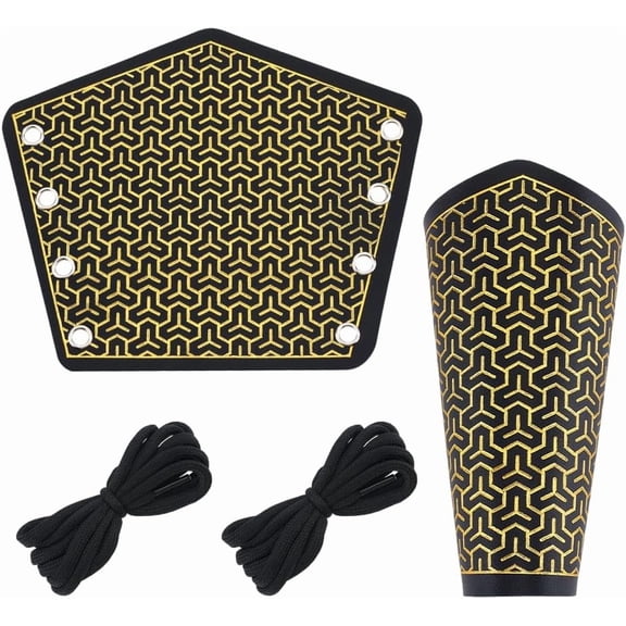 Leather Arm Guard Medieval Leather Arm Gauntlets Retro Renaissance Bracers Embossed for DIY handcrafting