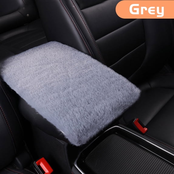 Leather Armrest Box Cover Pad for Center Console, Non-Slip Elastic Fit Auto Interior Accessory – Protects from Scratches Stains, Comfortable for Cars SUVs Trucks
