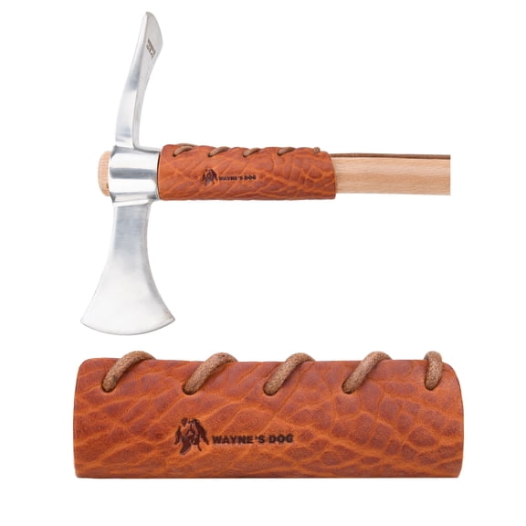 Leather Axe Handle Guard Collar Axe Covers for Gardening Picks, Camping Axes, Double Bit