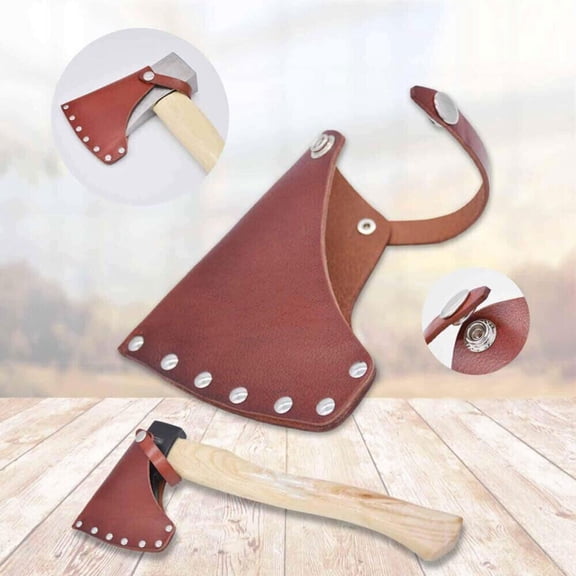 Leather Axe Holder Hatchet Lanyard Blade Sheath Head Cover Accessories Gift
