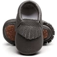 thumbnail image 1 of Leather Baby Moccasins Hard Soled Tassel Crib Toddler Shoes for Boys and Girls, 1 of 7
