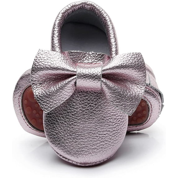 Leather Baby Moccasins Hard Soled Tassel Crib Toddler Shoes for Boys and Girls