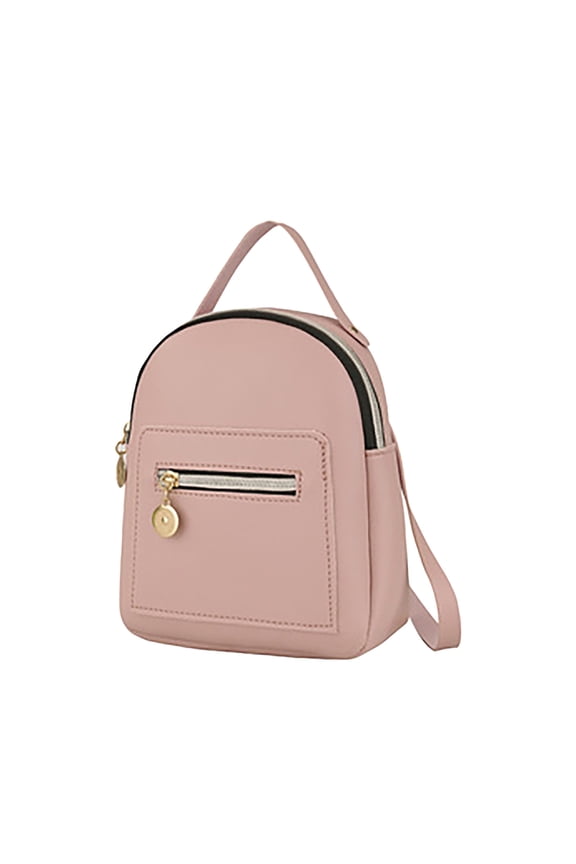 Leather Backpack Cute Casual Daypack Zippered Pockets Crossbody Convertible Shouider Bags