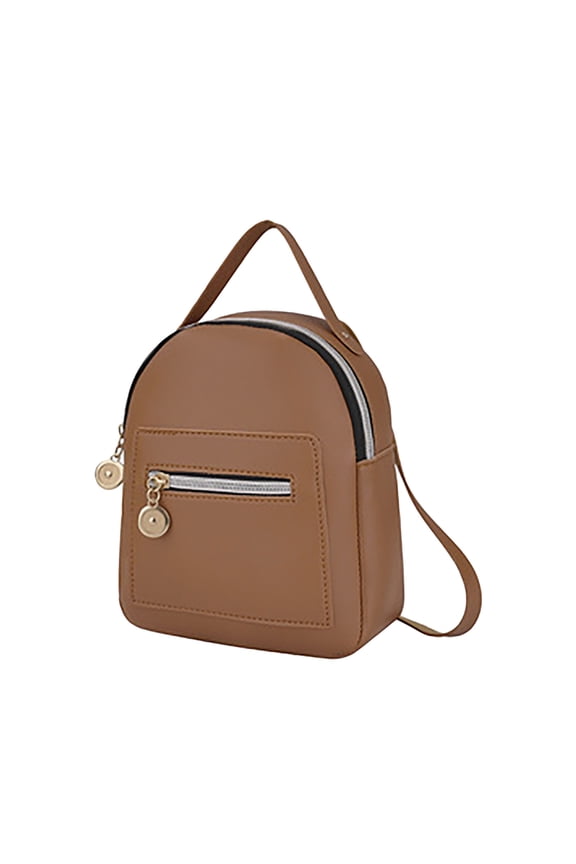 Leather Backpack Cute Casual Daypack Zippered Pockets Crossbody Convertible Shouider Bags