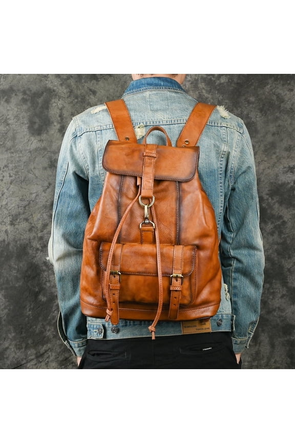 Leather Backpack For Leisure Travel