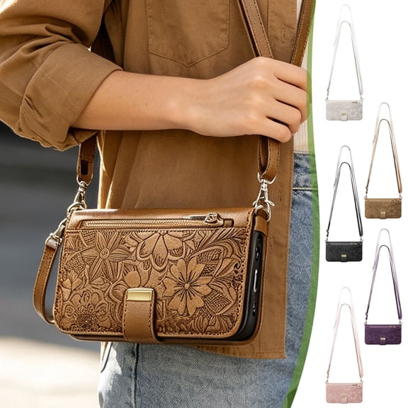 Leather Backpack Handbag Case With Hanging Strap, Carrying Handle, Card Slot, Padded Straps, Durable Design, Stylish Everyday Travel Accessory