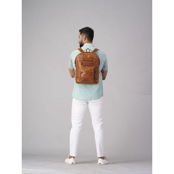 Leather Backpack Leather Rucksack Leather Trekking Bag Leather Hiking Backpack Office laptop bag Leather Backpack gift for back to school