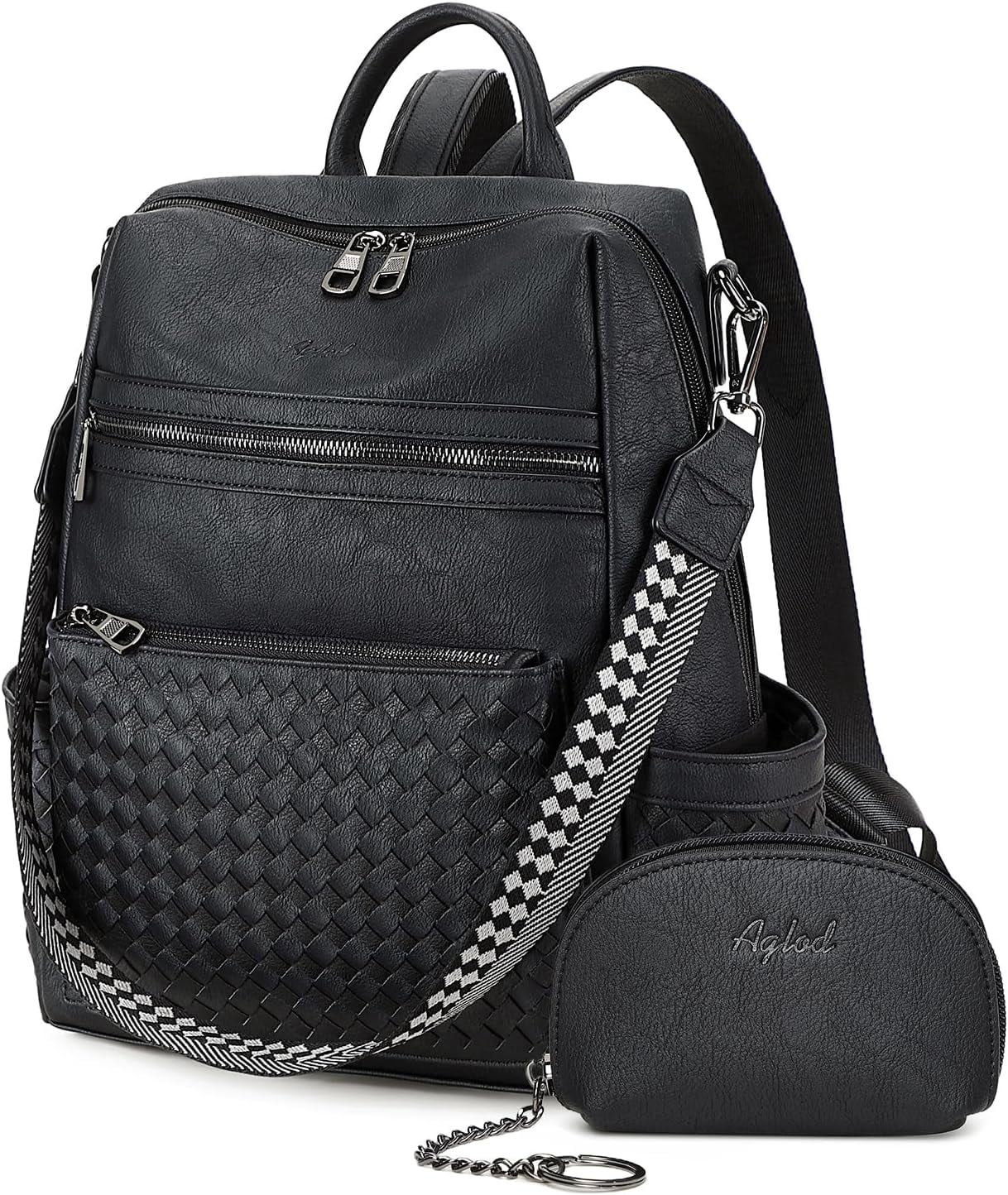 8009 Leather Backpack Purse Designer Shoulder Bag Fashion Faux Work Travel Dora & Liz Women Backpack Purse Fashion Leather Designer  main image 2
