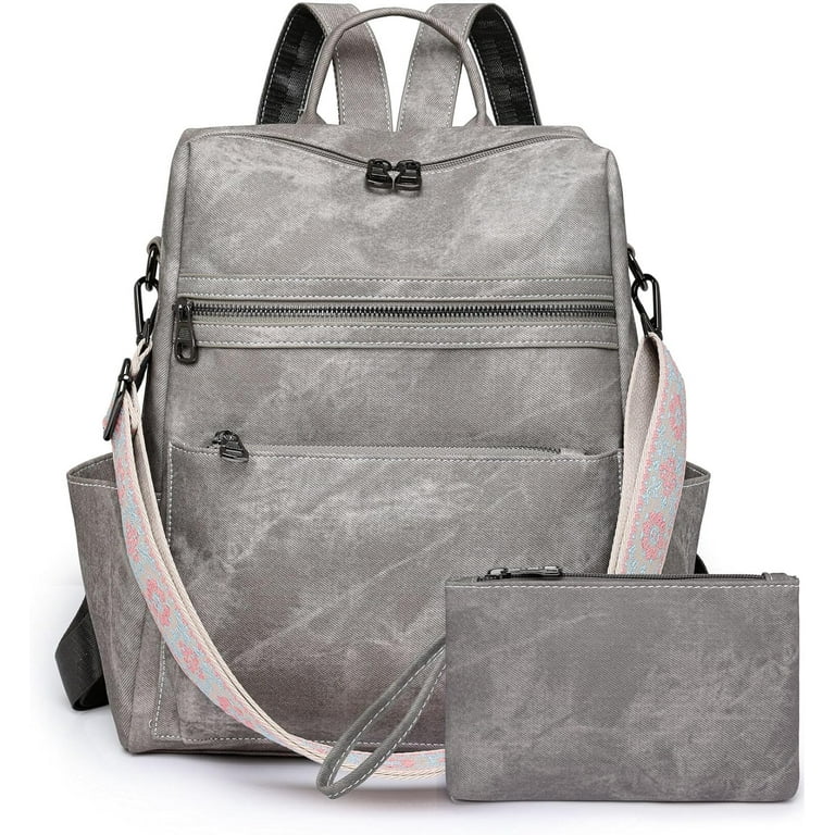 Leather Backpack Purse for Women, Fashion Designer Shoulder Bag