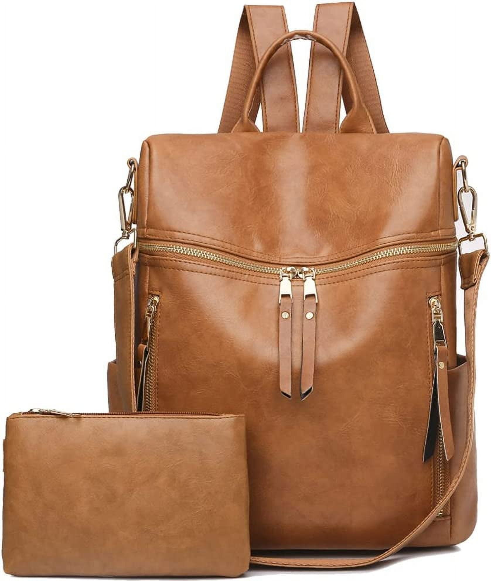 Leather Backpack Purse for Women Fashion Travel Large Girls Shoulder