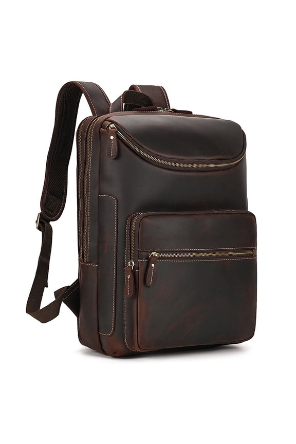 Leather Backpack Vintage Backpack Men's Cowhide