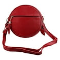 thumbnail image 1 of Stylish Leather Shoulder Bag Round Purse Handbag for Women Travel Work Party Casual Outfit Accessory, 1 of 8
