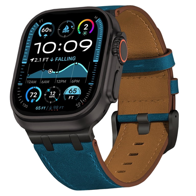 Leather Band for Apple Watch Ultra 2/1 49mm, Vintage Leather  display picture 3