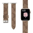 thumbnail image 1 of Leather Band Compatible with Apple Watch Bands For Women Men 38mm 40mm 41mm 42mm 44mm 45mm 46mm 49mm, Luxury Designer Classics Replacement Strap for iWatch Series 10 9 8 7 6 5 4 3 2 SE Ultra, 1 of 8