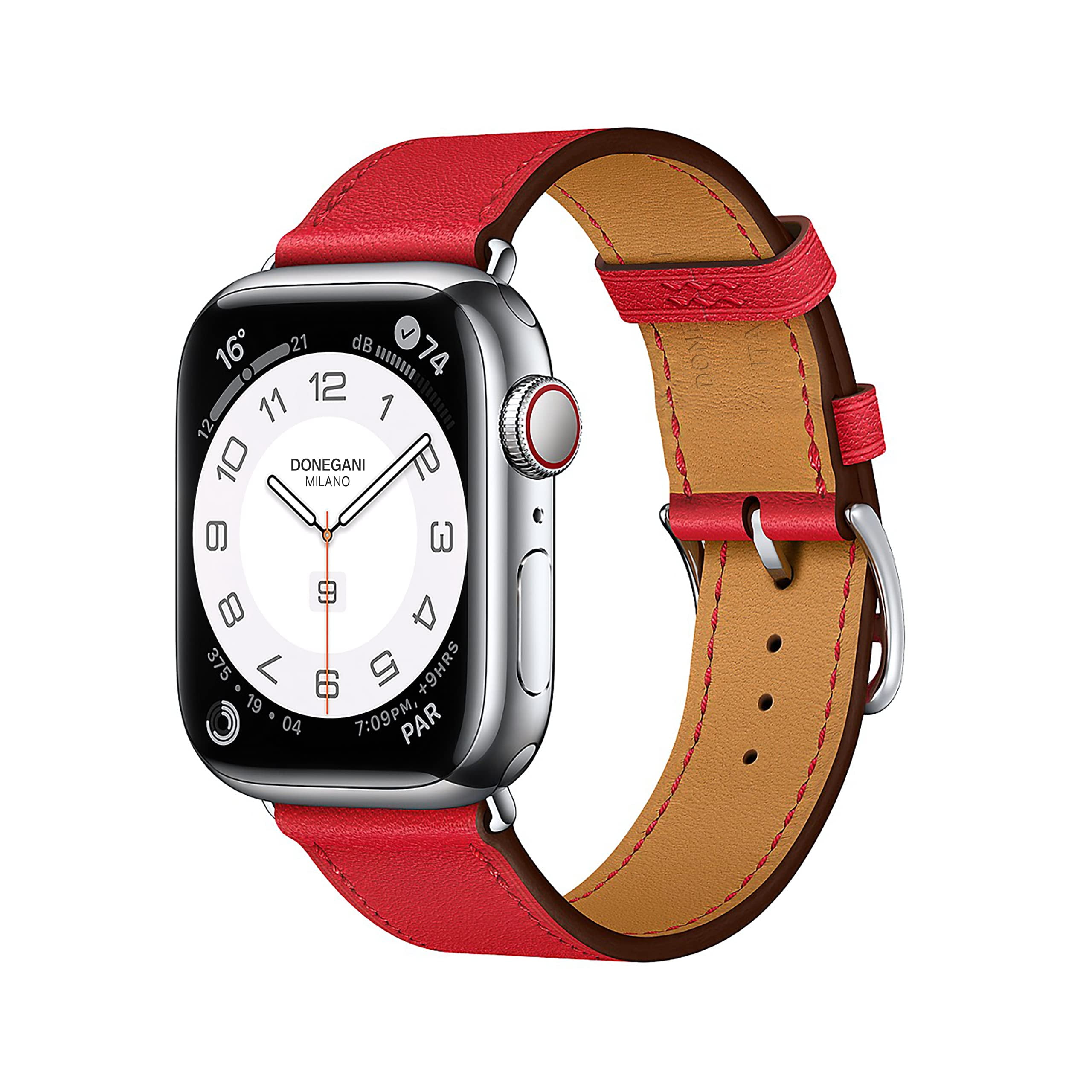 Leather Band Compatible with Apple Watch Series 8 7 6 5 4 3 2 1 SE