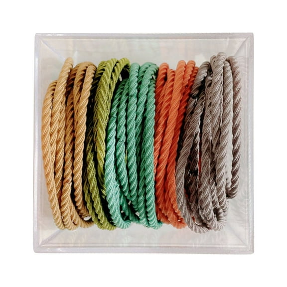 Leather Band High Elasticity Durable Hair Binding Rope for Women 50 Piece Set Strong Hold Ponytail Accessories