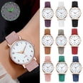 thumbnail image 1 of Leather Band Watches for Women, Classic Quartz Watch with Luminouse Easy Read Dial, Vintage Small Face Round Watches, Birthday Gift for Ladies (Green), 1 of 2