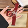 thumbnail image 1 of Leather Band for Apple Watch S10 42mm 46mm Ultra 2 49mm Magnetic Straps for iWatch 9 7 8 42 45mm 41 6 5 4 Se 38mm 40 44 Bracelet, 1 of 12