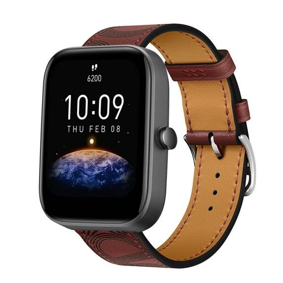 Leather Bands Compatible with Amazfit Bip u pro/Bip s/Bip s lite/Bip Band, Genuine Leather Replacement Band for 20mm, Leather Amazfit Bip u pro/Bip s/Bip s lite/Bip Strap for Women & Men