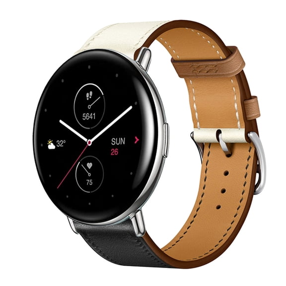 Leather Bands Compatible with Amazfit Zepp E Circle Band, Genuine Leather Replacement Band for Amazfit Zepp E Circle, Leather Amazfit Zepp E Circle Strap for Women & Men