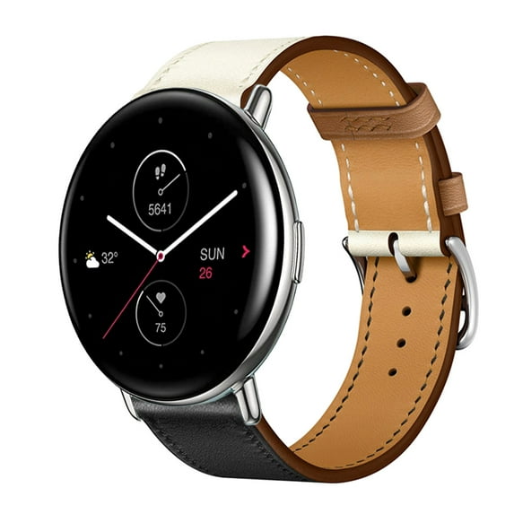Leather Bands Compatible with Amazfit Zepp E Circle Band, Genuine Leather Replacement Band for Amazfit Zepp E Circle, Leather Amazfit Zepp E Circle Strap for Women & Men