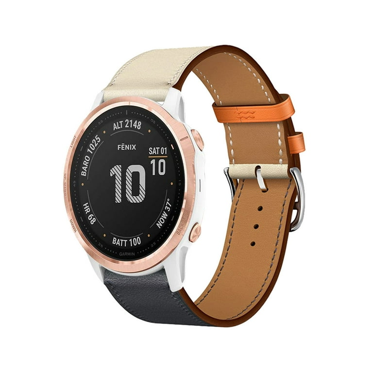 Leather Bands Compatible with Garmin Fenix 7S Sapphire Solar Fenix 7S Solar Band Genuine Leather Replacement Band for Garmin Fenix 7S Sapphire Solar Fenix 7S Solar for Women Men