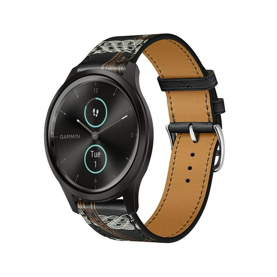 Leather Bands Compatible with Garmin Vivomove Sport/Luxe/style/hr/Trend Band, Genuine Leather Replacement Band for Garmin Vivomove Sport/Luxe/style/hr/Trend for Women & Men