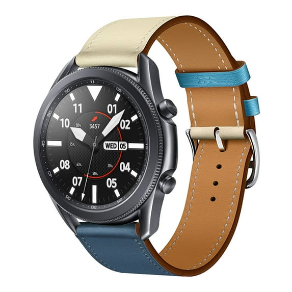 Leather Bands Compatible with Samsung Galaxy Watch 3 45mm/41mm Band, Genuine Leather Replacement Band for Galaxy Watch 3, Leather Samsung Watch 3 45mm/41mm Strap for Women & Men