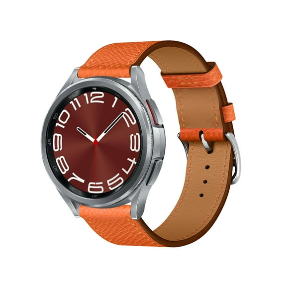 Leather Bands Compatible with Samsung Galaxy Watch 6 40mm 44mm Band, Genuine Leather Replacement Band for Galaxy Watch 6 40mm 44mm, Leather Samsung Watch 6 40mm 44mm Strap for Women & Men