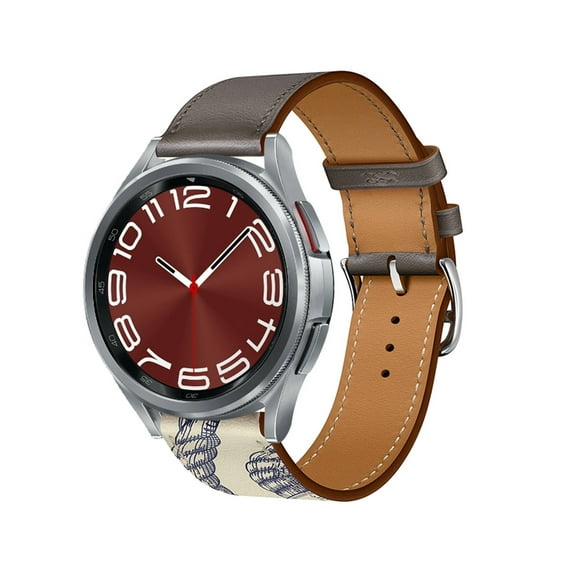 Leather Bands Compatible with Samsung Galaxy Watch 6 Classic 43mm 47mm Band, Genuine Leather Replacement Band for Samsung Galaxy Watch 6 Classic 43mm 47mm for Women & Men
