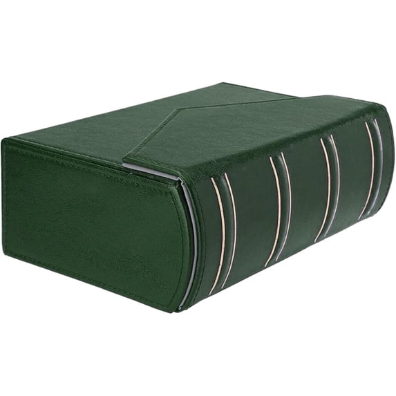 Leather Banknote World Currency Collection Holder Box: PMG Graded Banknote Holder, Currency Organizer Paper Money Holders for Collectors, Classic Paper Money Collecting Storage (Green)