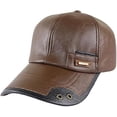 thumbnail image 1 of Leather Baseball Cap 2026,Warm Windproof Adjustable Hat with Fleece Lining,Stylish Outdoor Cap for Fall and Winter,Comfortable Breathable Design for Men,Travel,Sports,and Daily Wear-C, 1 of 1