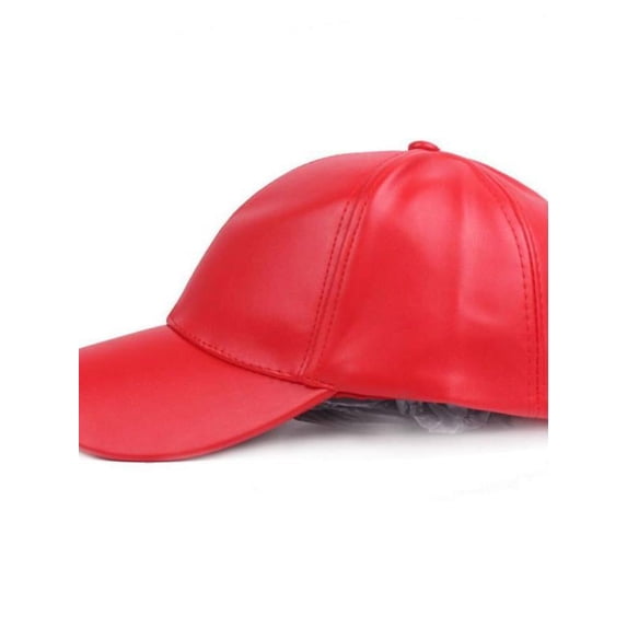Leather Baseball Cap Adjustable Classic Referee Snapback Dad Hat