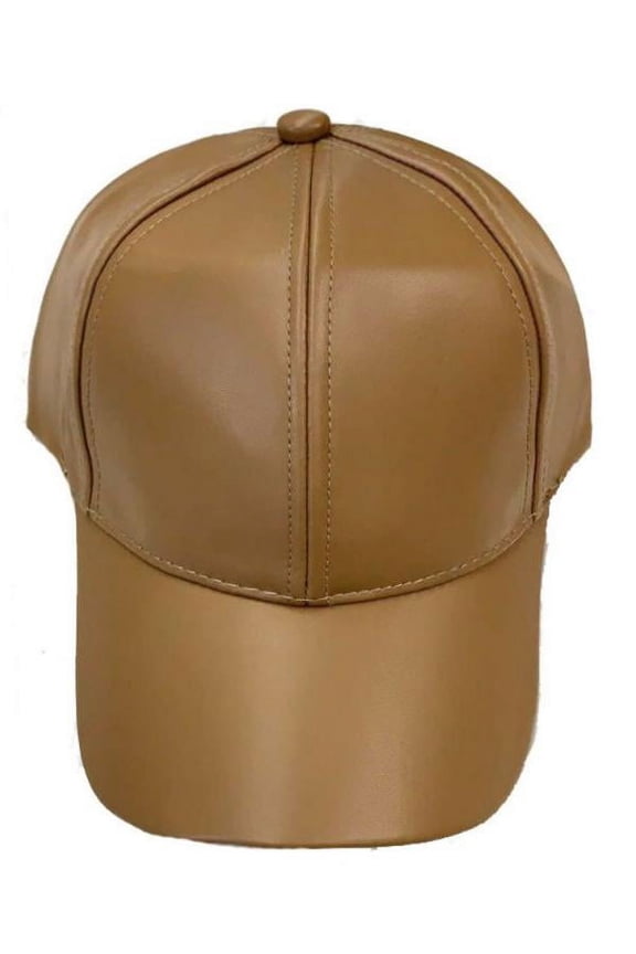 Leather Baseball Cap Adjustable Classic Referee Snapback Dad Hat