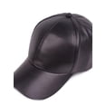 thumbnail image 1 of Leather Baseball Cap Adjustable Classic Referee Snapback Dad Hat, 1 of 6