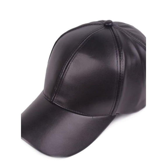 Leather Baseball Cap Adjustable Classic Referee Snapback Dad Hat