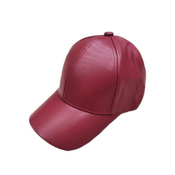 Leather Baseball Cap Adjustable Classic Referee Snapback Dad Hat