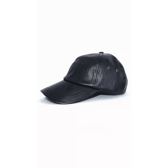 Leather Baseball Cap - Midnight