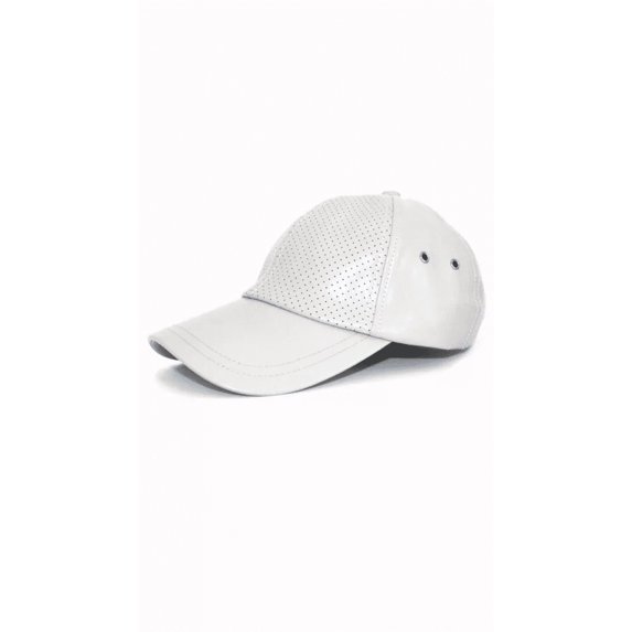 Leather Baseball Cap - Smoke Grey