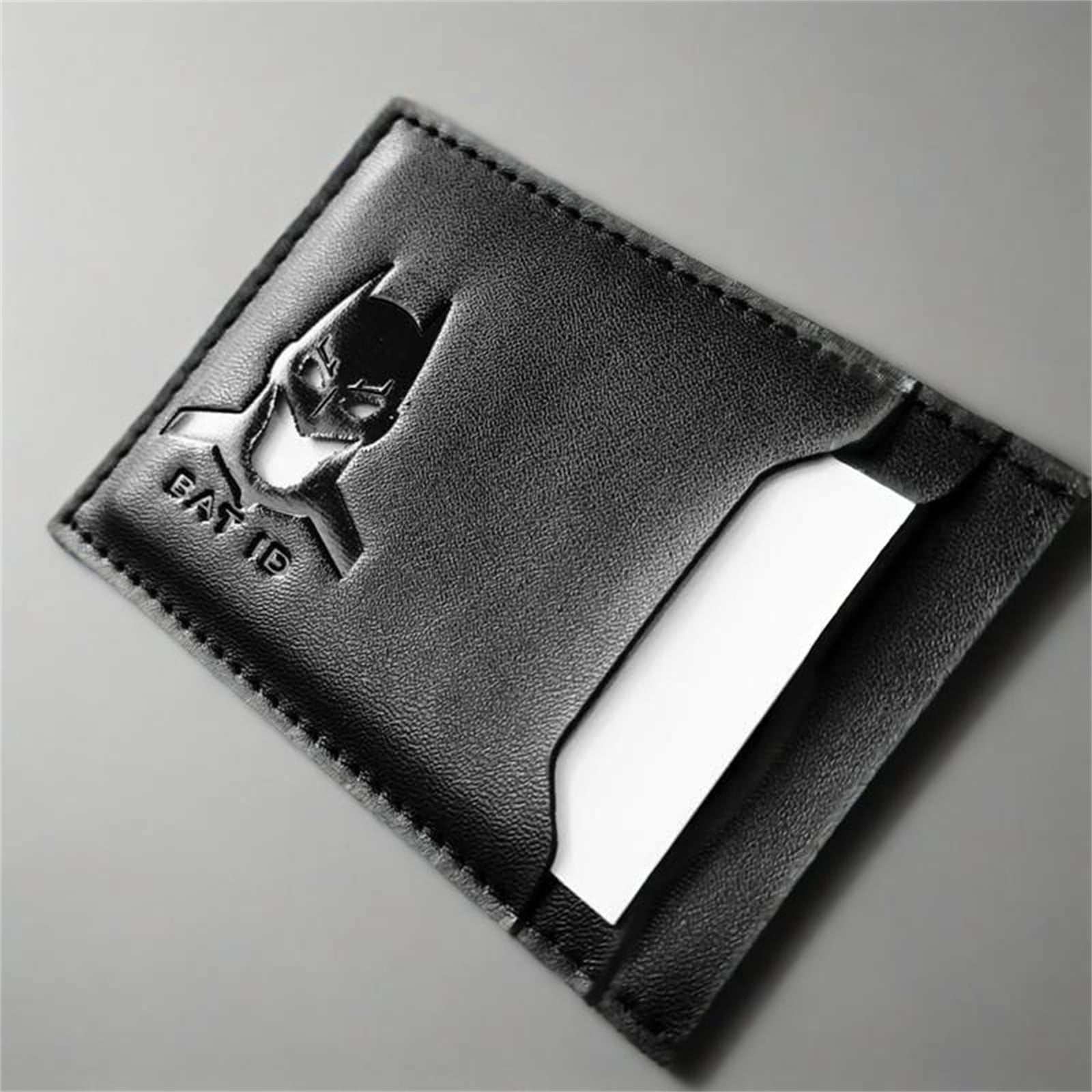 Leather Bat Wallet Personalized Hero Mask Design Bat Card Bag ...